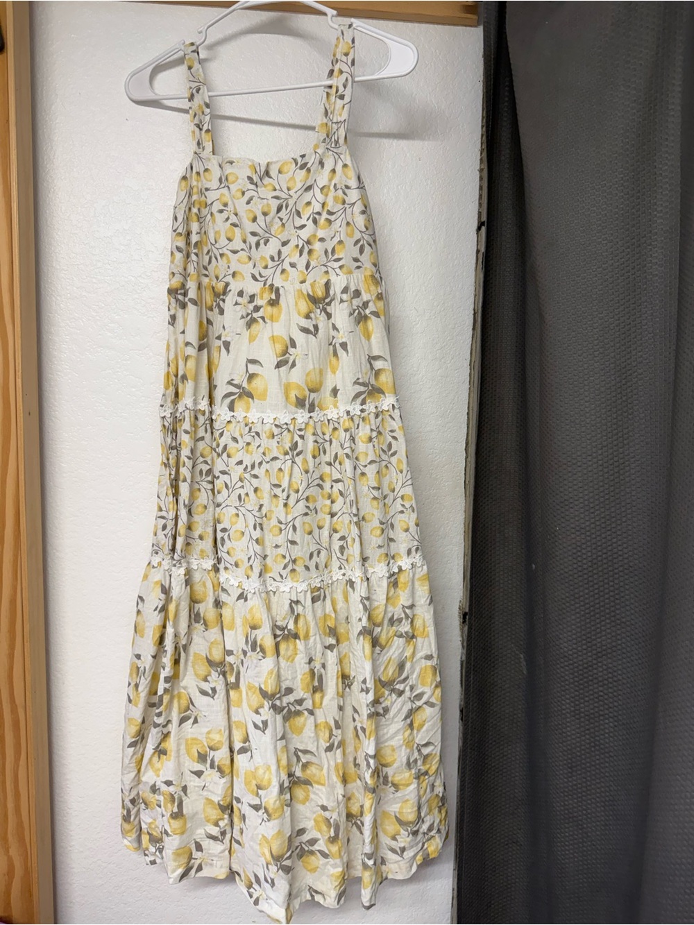 Haute Hippie White and Yellow Floral Tiered Maxi Sundress